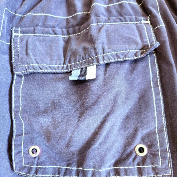 Daniel Cremieux Beachwear Men's Size Large Blue Swim Trunks Cargo Pockets Lined - Picture 5 of 12